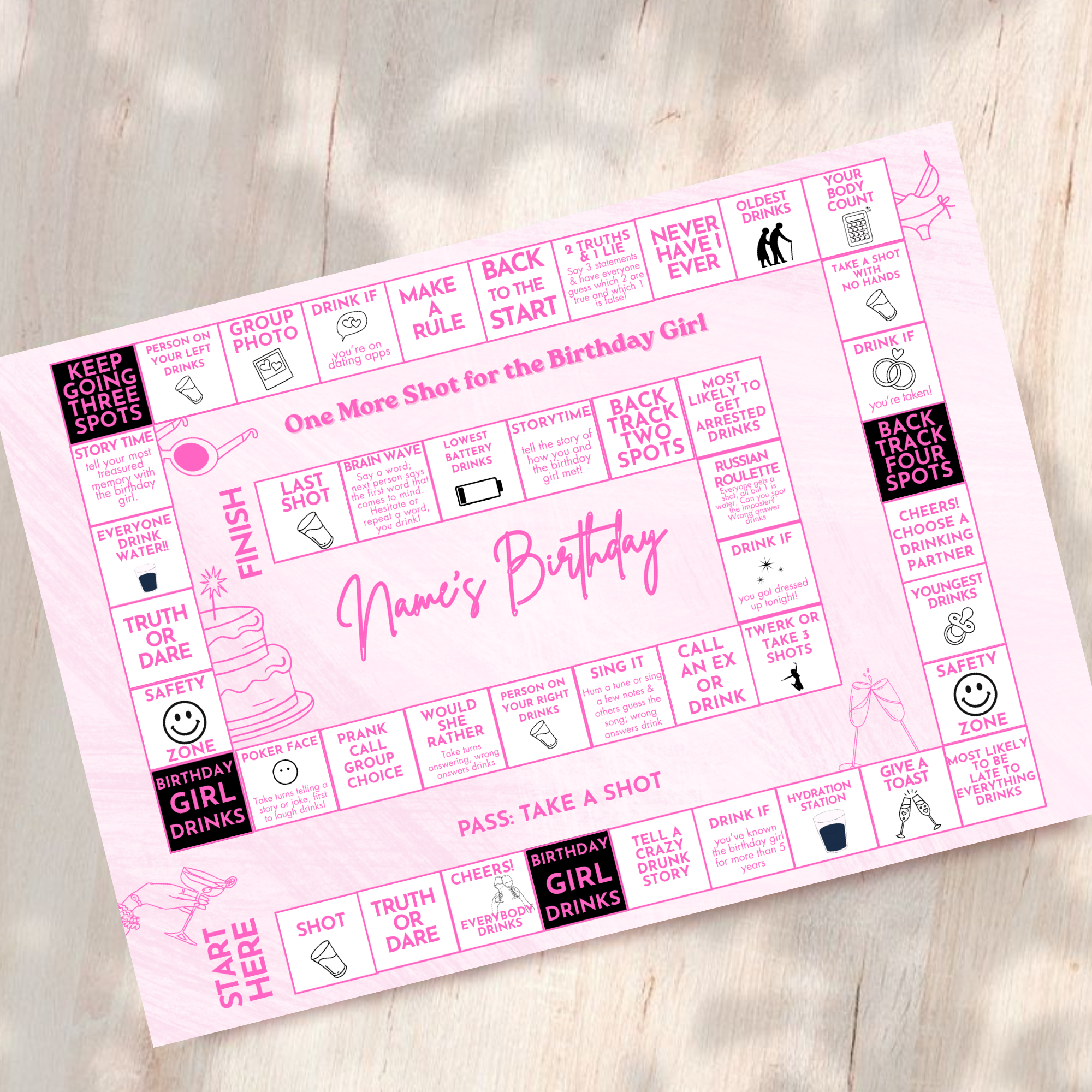Drinking Board Game Templates