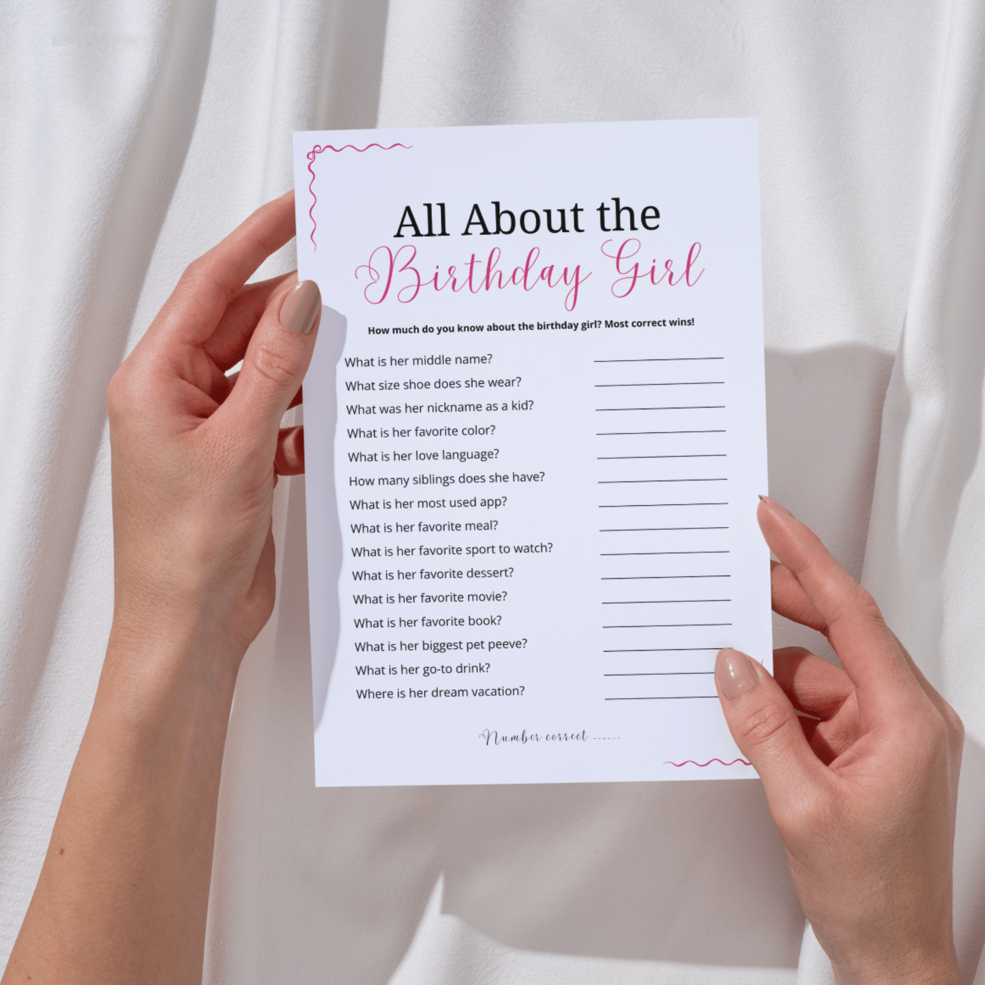 Printable Birthday Games