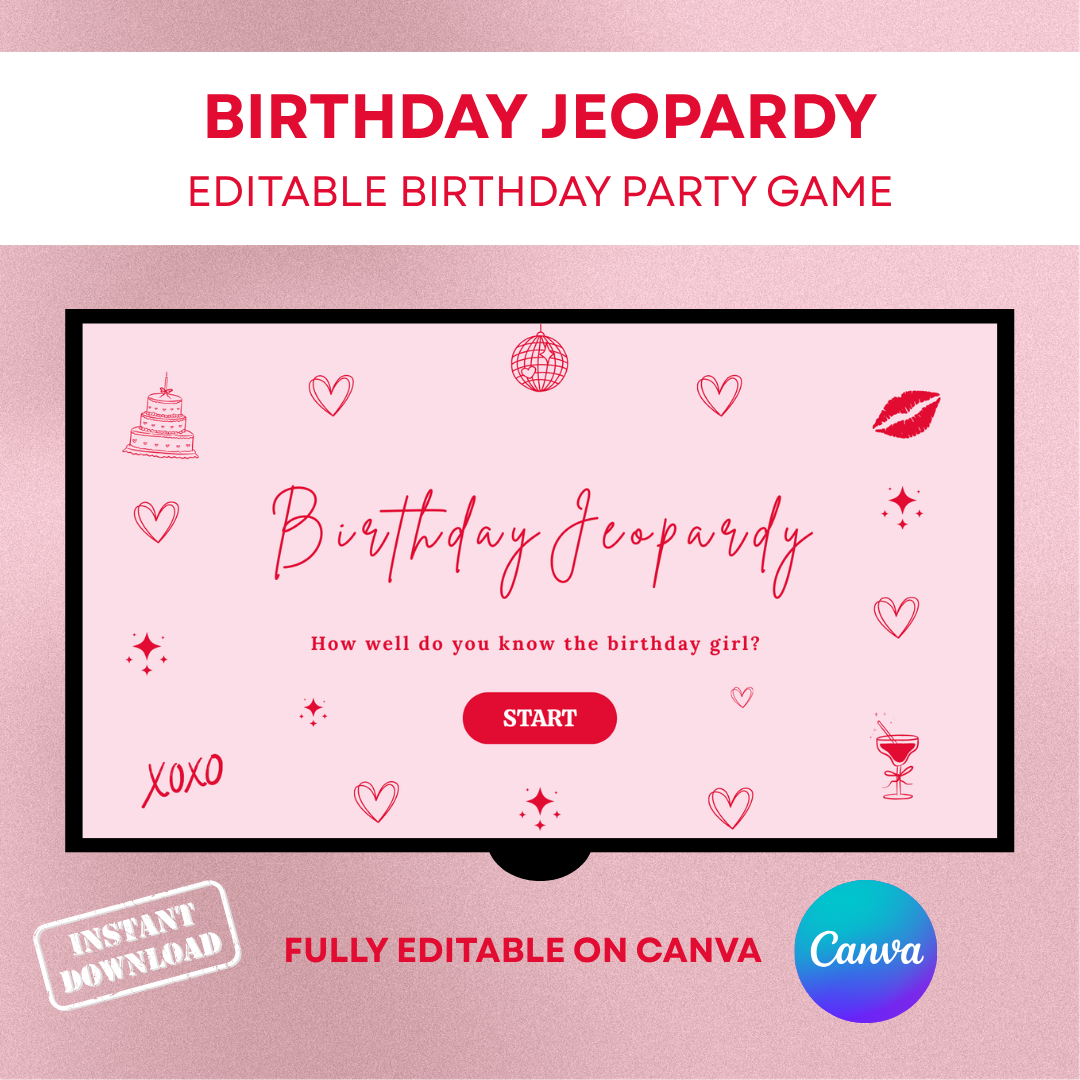 Lovey themed jeopardy game template