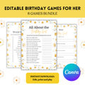 Floral Birthday Games for Her Bundle