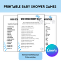 Blue Themed Baby Shower Games
