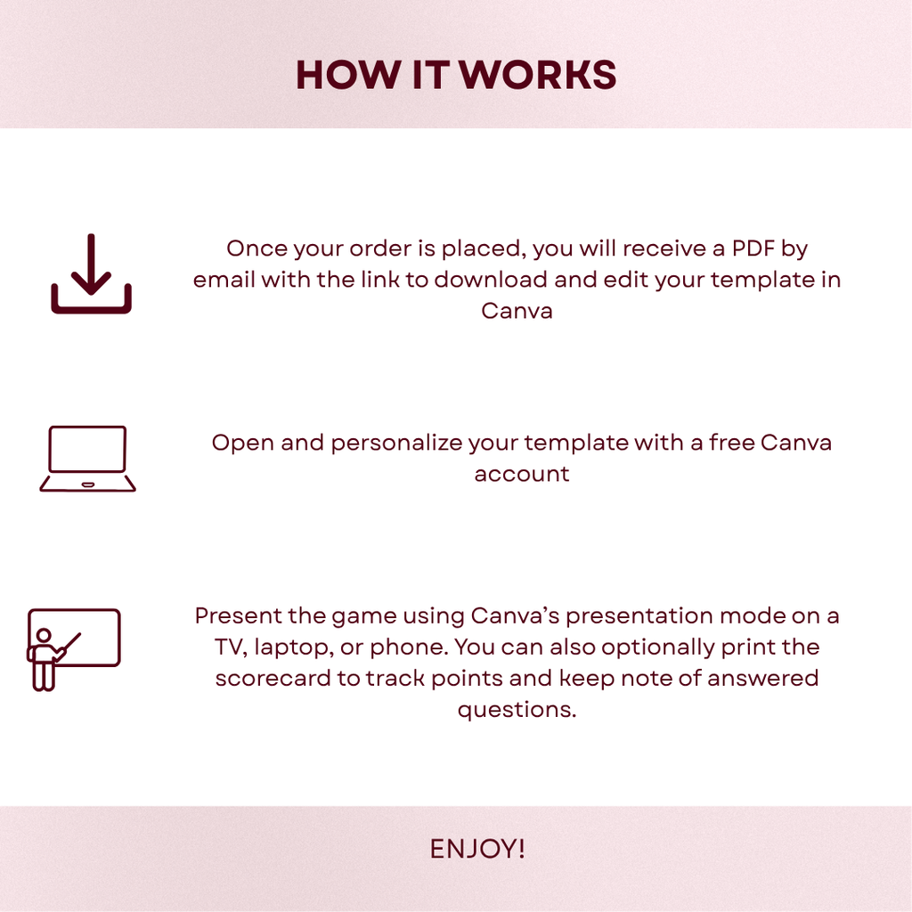 Crimson Noir Themed Editable Birthday Jeopardy Template