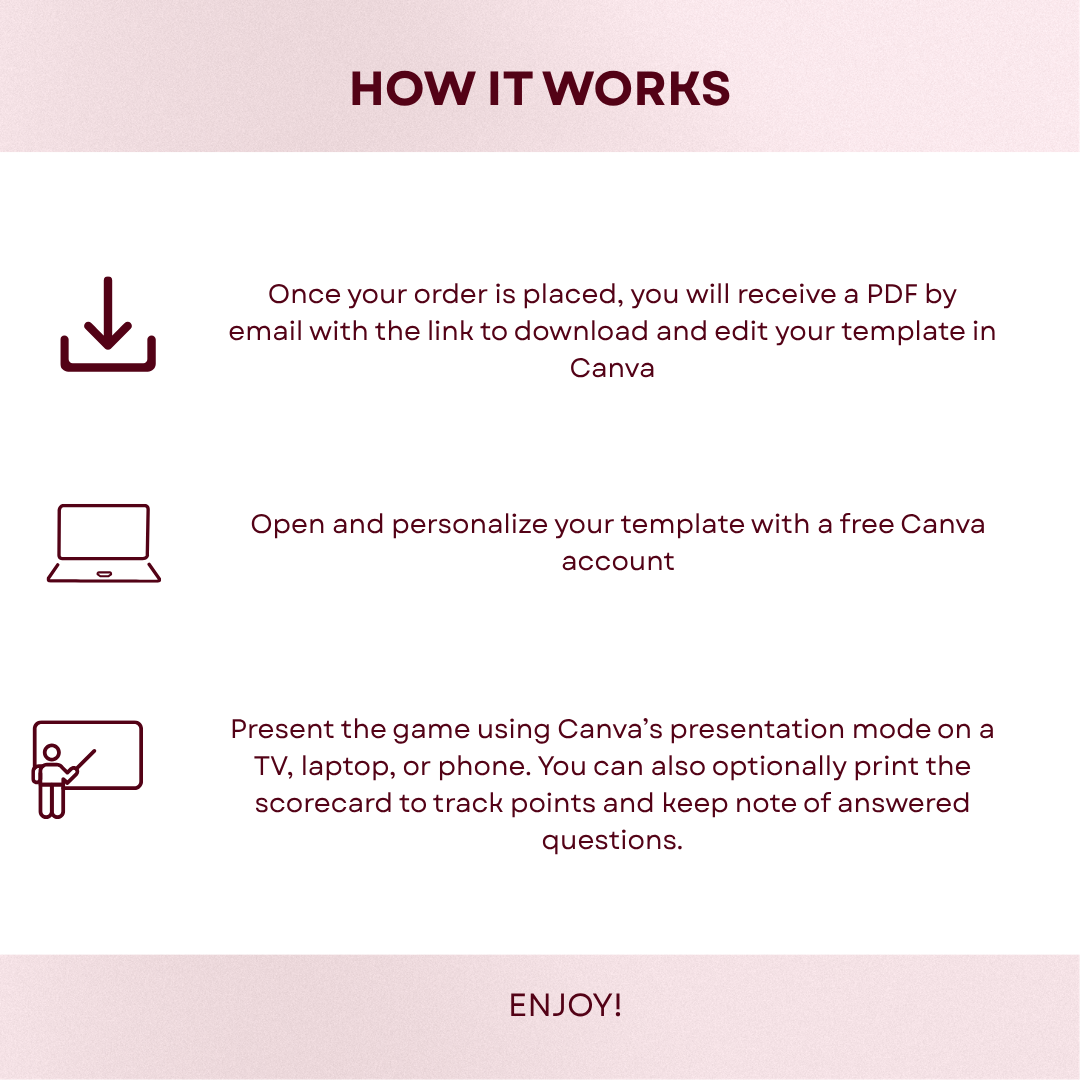 Crimson Noir Themed Editable Birthday Jeopardy Template