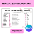 Pink Themed Baby Shower Games